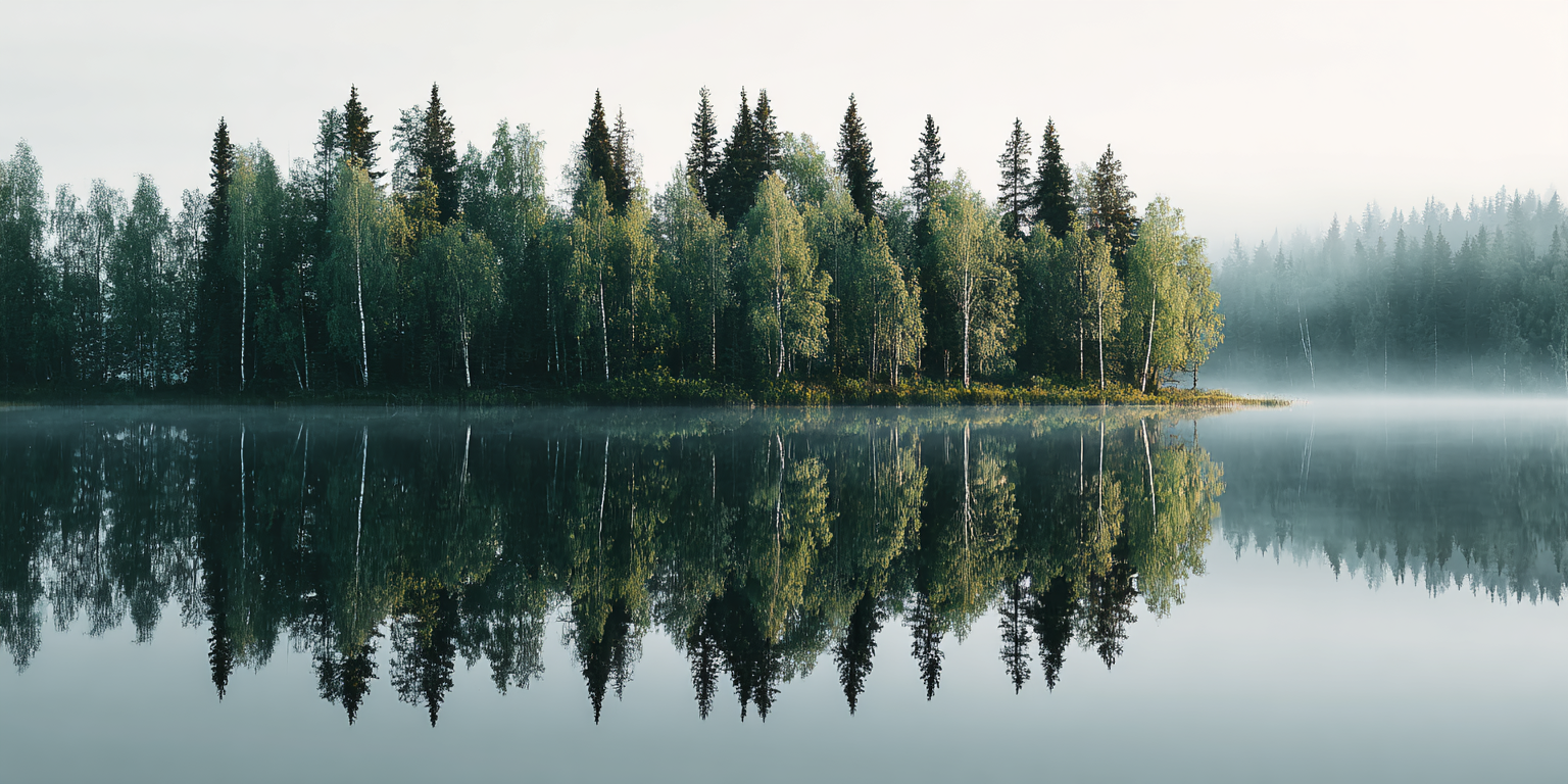 Reflets sur eau calme