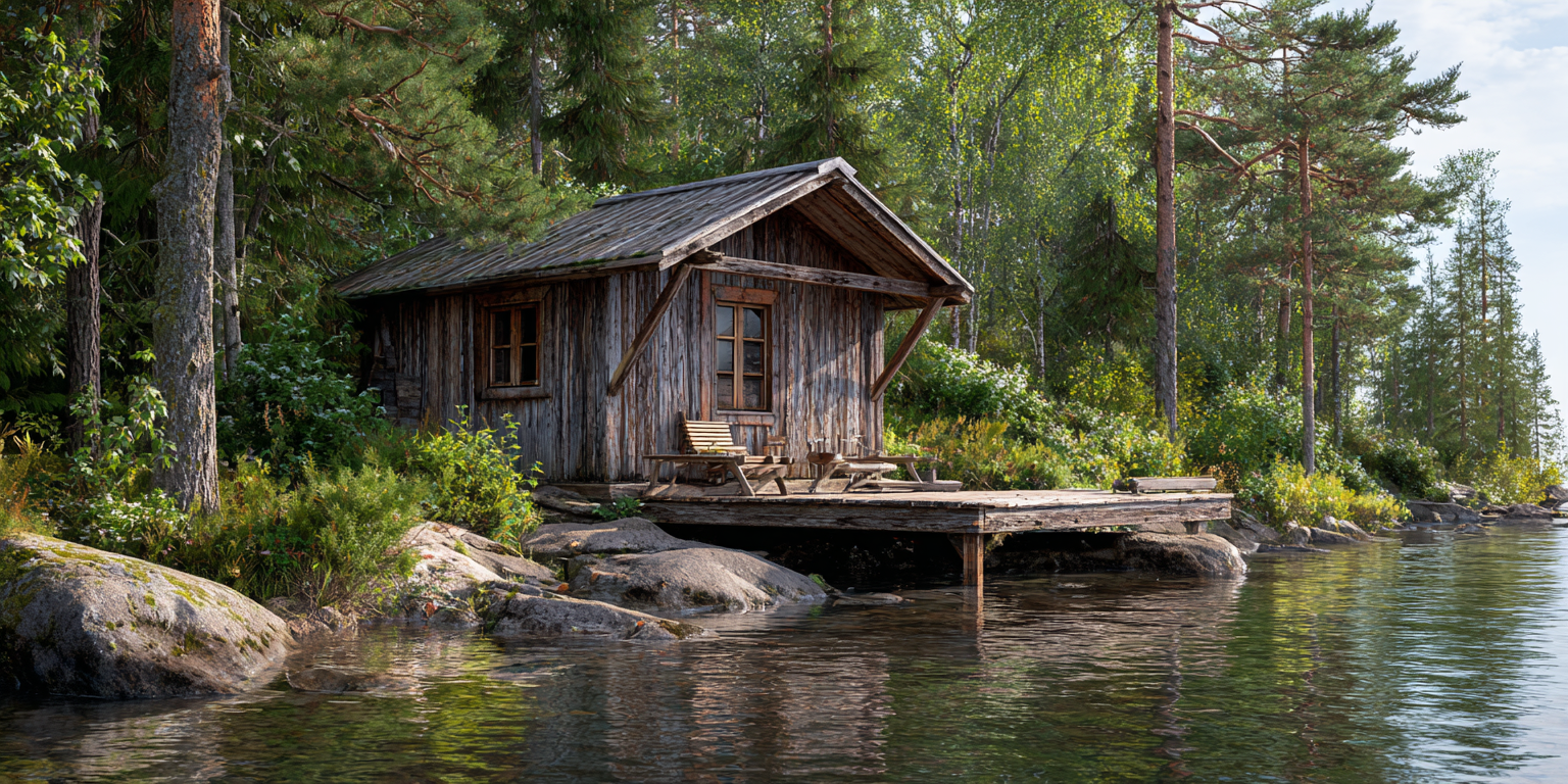 Sauna au bord du lac