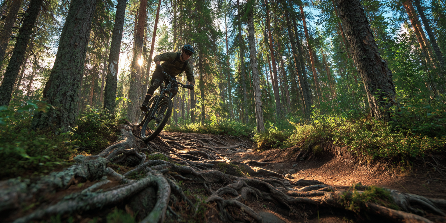 VTT sur chemin forestier