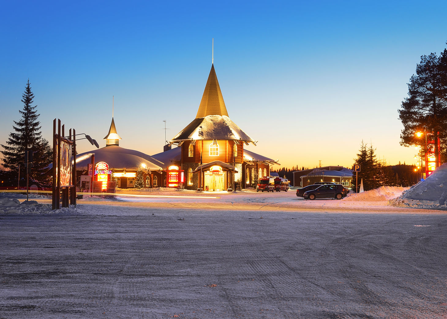 Village du Père Noël enneigé
